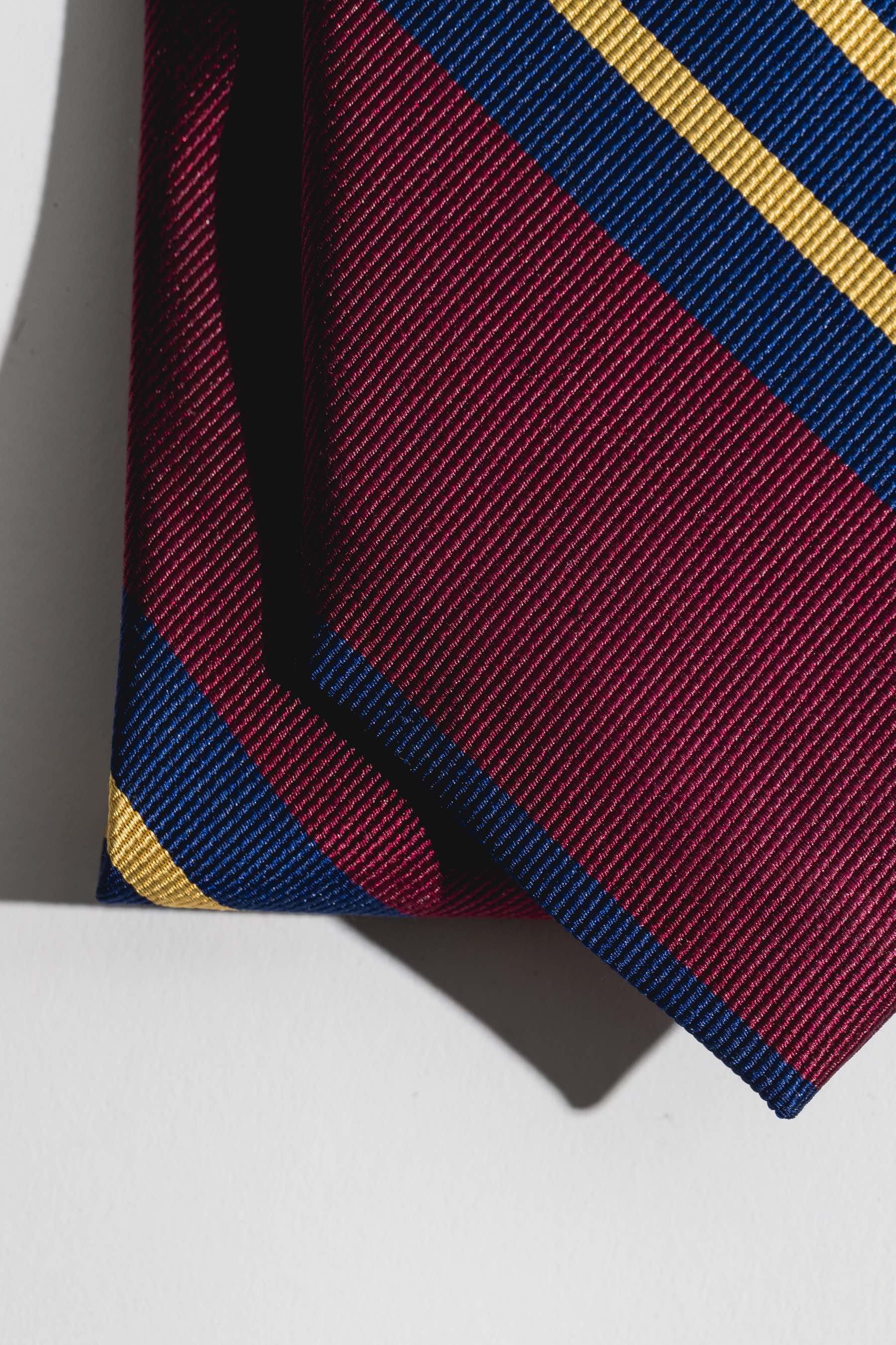 Miles Burgundy Striped Silk Tie