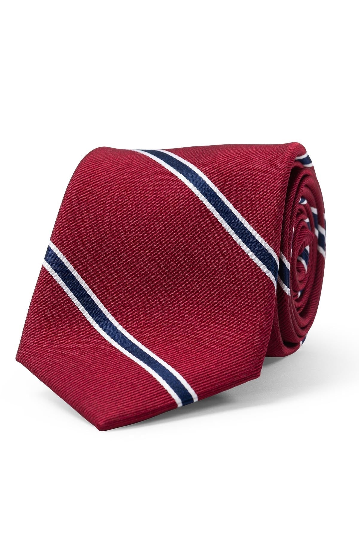 AN IVY Slips Red White Navy American Silk Tie