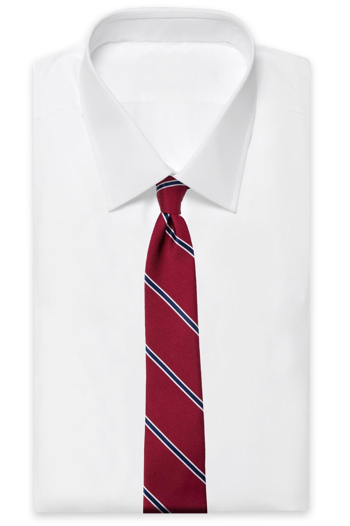 AN IVY Slips Red White Navy American Silk Tie