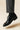 Knee High Black Ribbed Cotton Socks