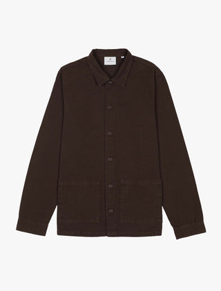 Appearance-canvas-jacket-jakke-overshirt-chocolate-brown-brun-sommerjakke-casual-blazer-herre