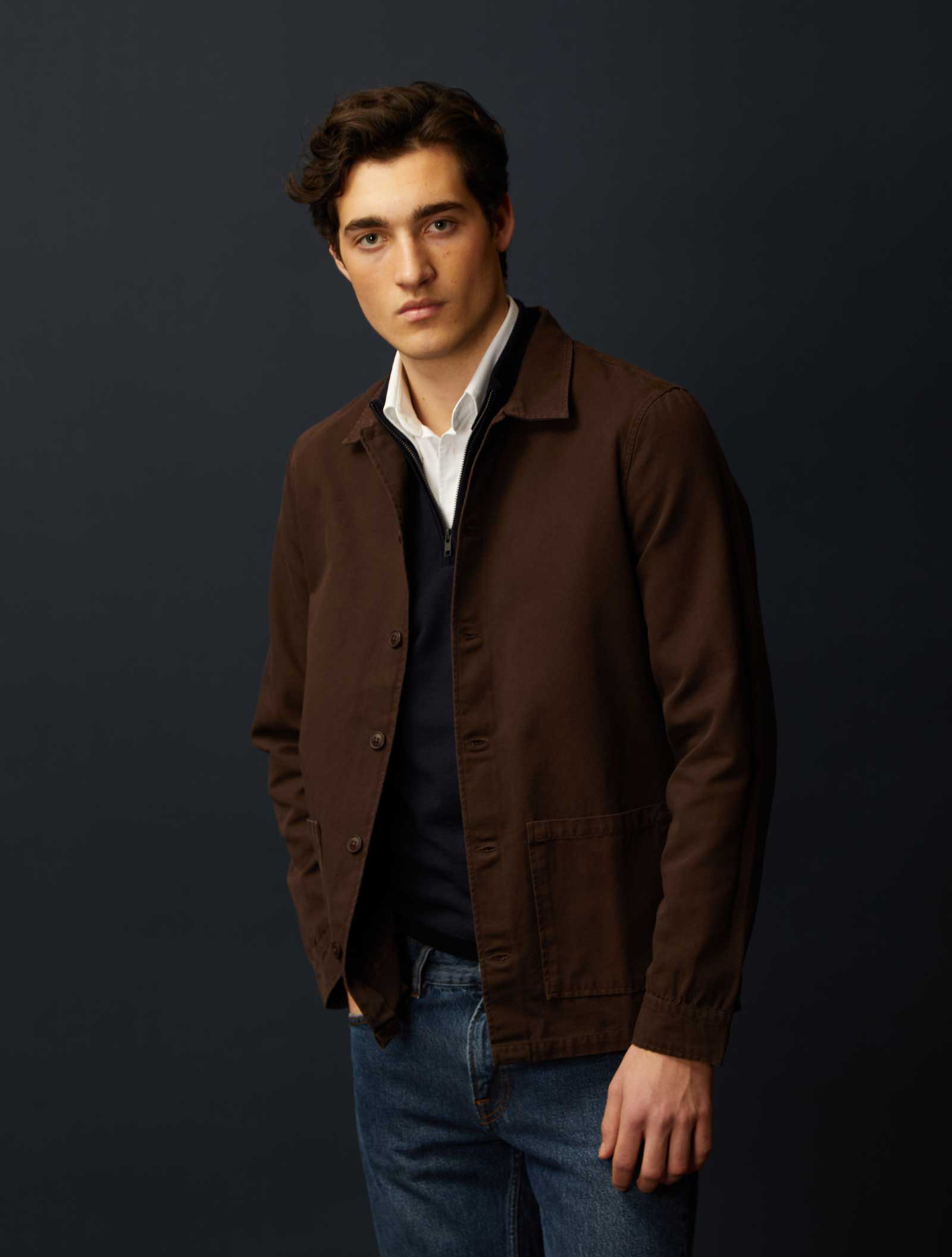 Appearance-canvas-jacket-jakke-overshirt-chocolate-brown-brun-sommerjakke-casual-blazer