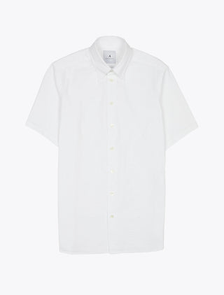 Appearance-seersucker-skjorte-hvid-seersucker-shirt-pure-white-herre-kort-ærmet