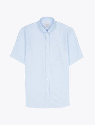 Appearance-skjorte-lyseblå-blå-oxford-shirt-oxford-sky-blue-herre-kort-ærmet