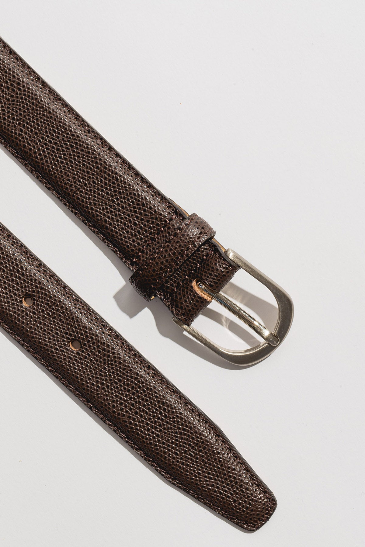 AN IVY Bælter Brown Pebble Grain Leather Belt