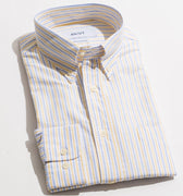 AN IVY Skjorte Yellow Blue Striped Oxford Shirt