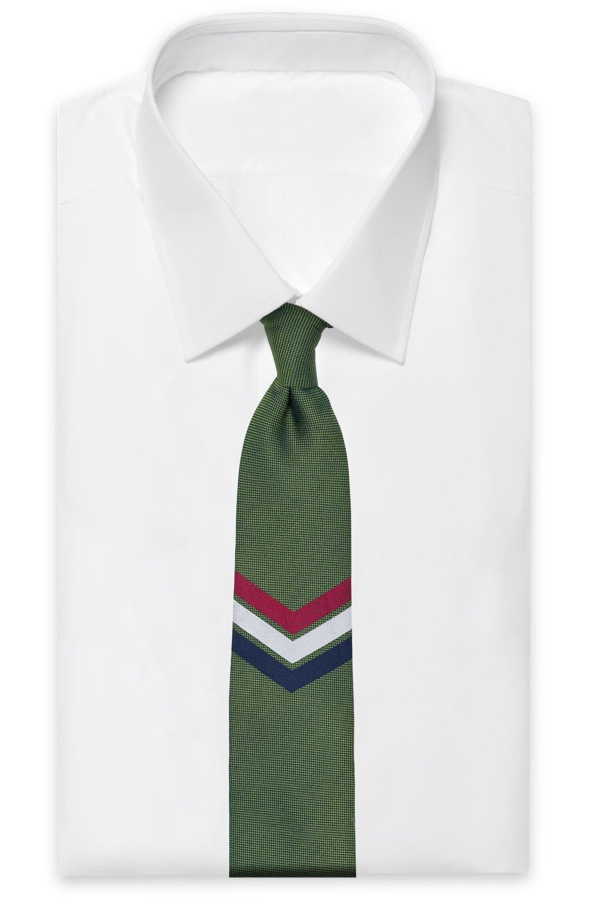An ivy Slips Green Signature V Flag Tie