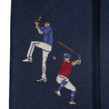 AN IVY Slips Navy Baseball Silk Tie