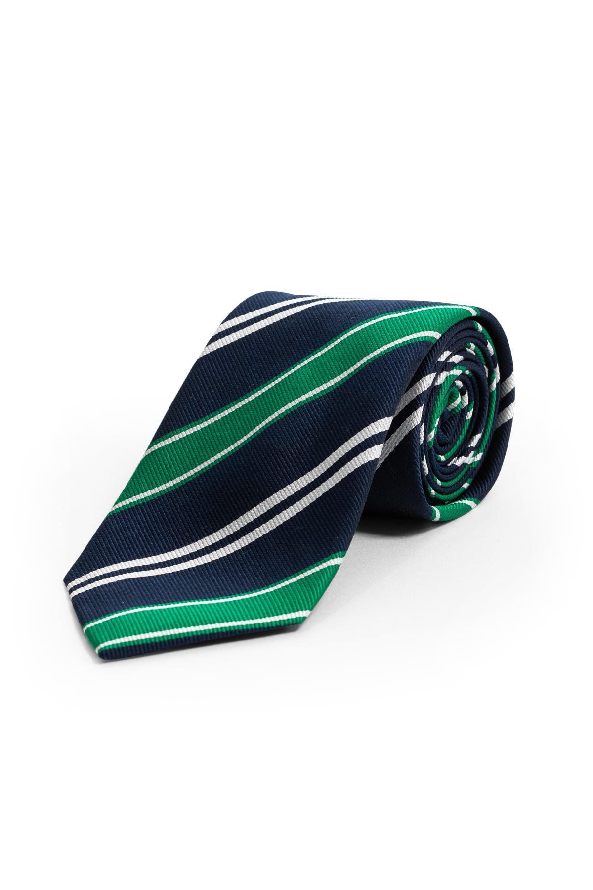 An ivy Slips Navy Green Club Tie