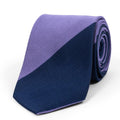 An ivy Slips Navy Purple Block Silk Tie