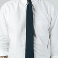 AN IVY Slips Solid Navy Cotton Tie