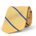 AN IVY Slips Yellow Blue Single Stripes Silk Tie