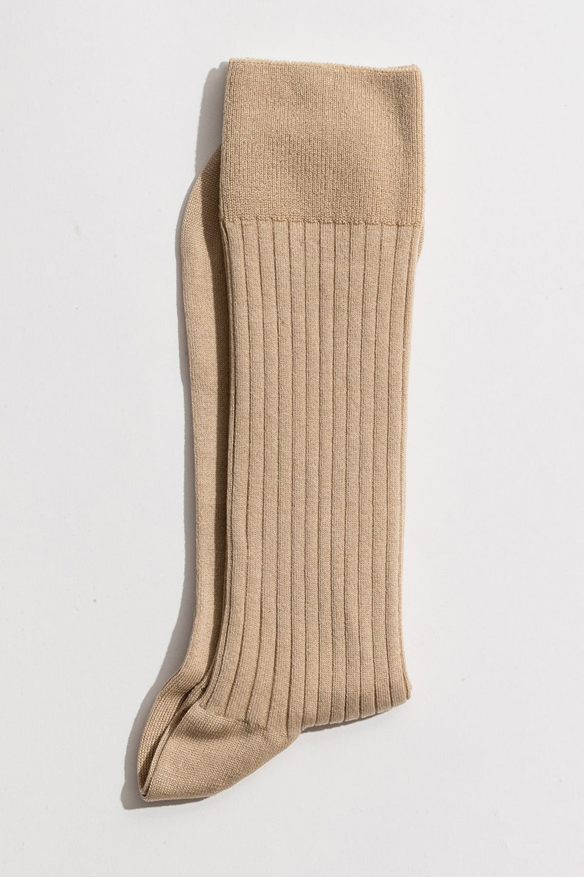 AN IVY Sokker Beige Ribbed Socks