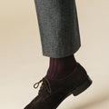 AN IVY Sokker Burgundy Ribbed Socks