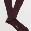 AN IVY Sokker Burgundy Ribbed Socks