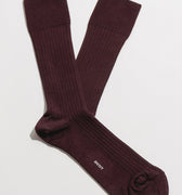 AN IVY Sokker Burgundy Ribbed Socks