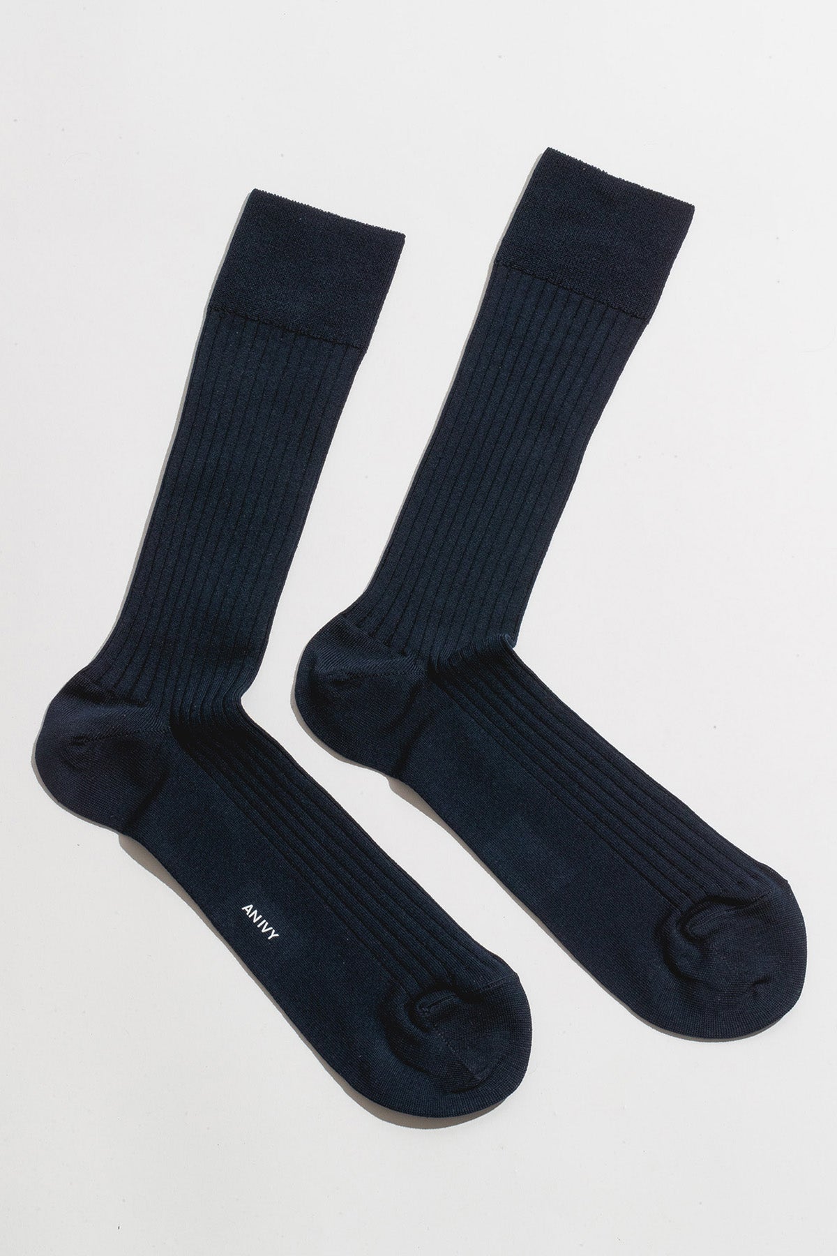 AN IVY Sokker Navy Ribbed Socks