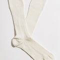AN IVY Sokker Off White Ribbed Socks